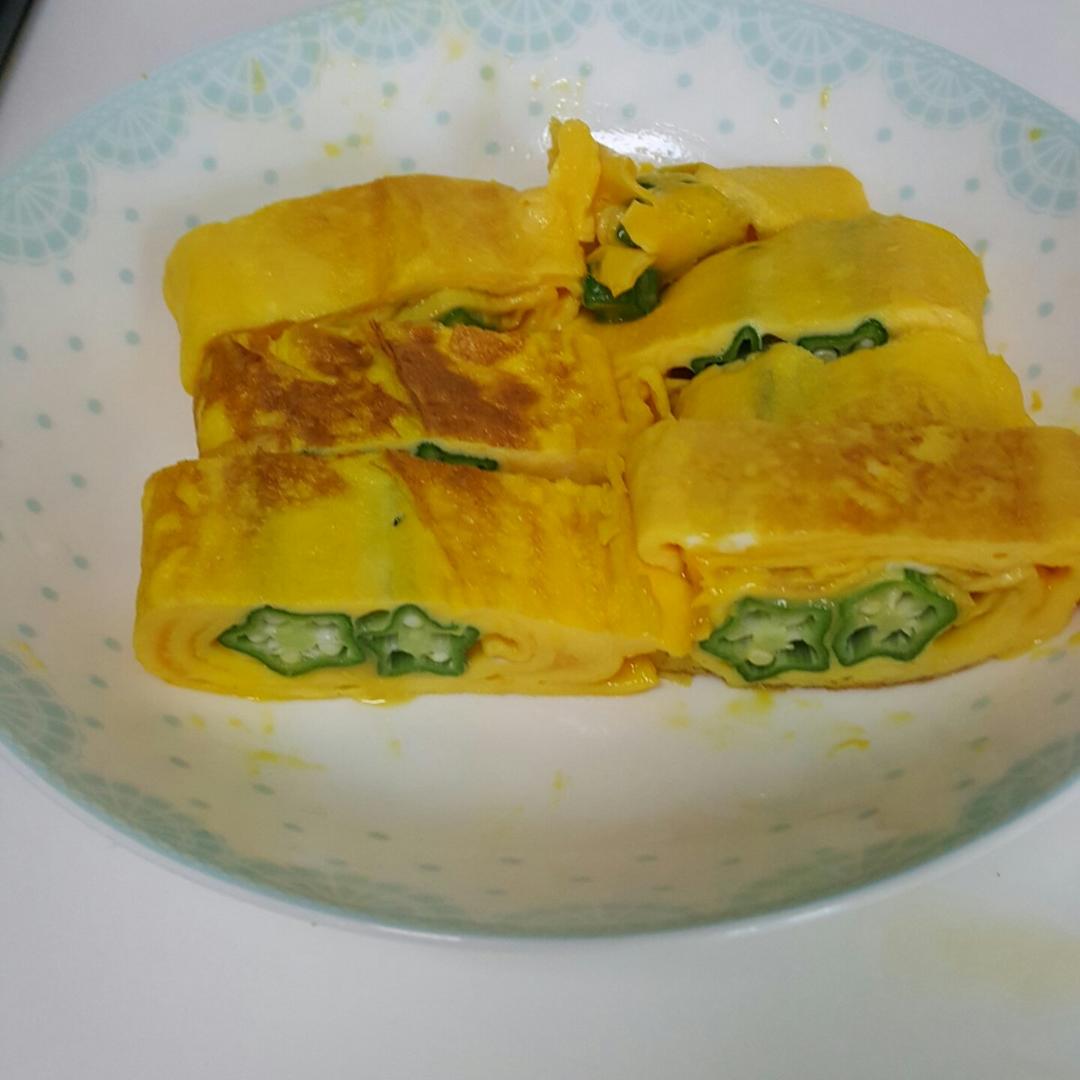 秋葵厚蛋烧
