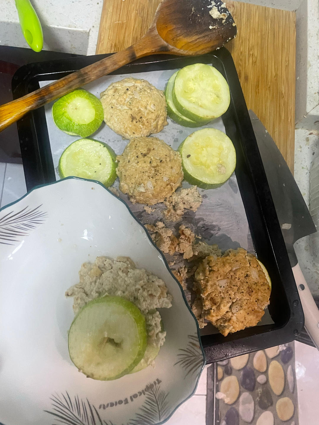 西葫芦豆腐汉堡