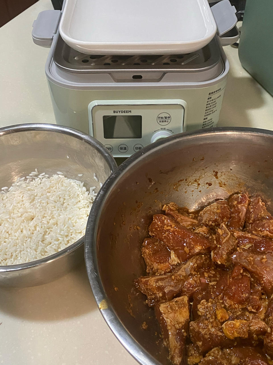 糯米蒸排骨&番茄土豆饭【1月北鼎蒸炖锅食谱】