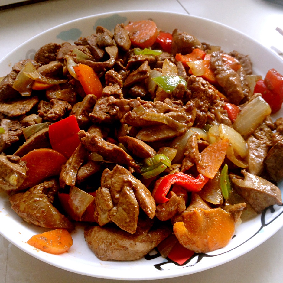 天宁爱美食做的爆炒鸡肝