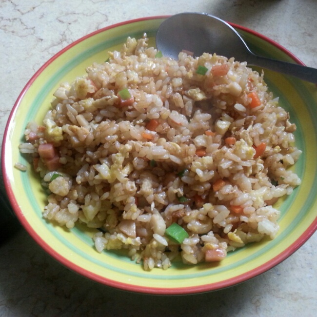 杏鲍菇酱油炒饭