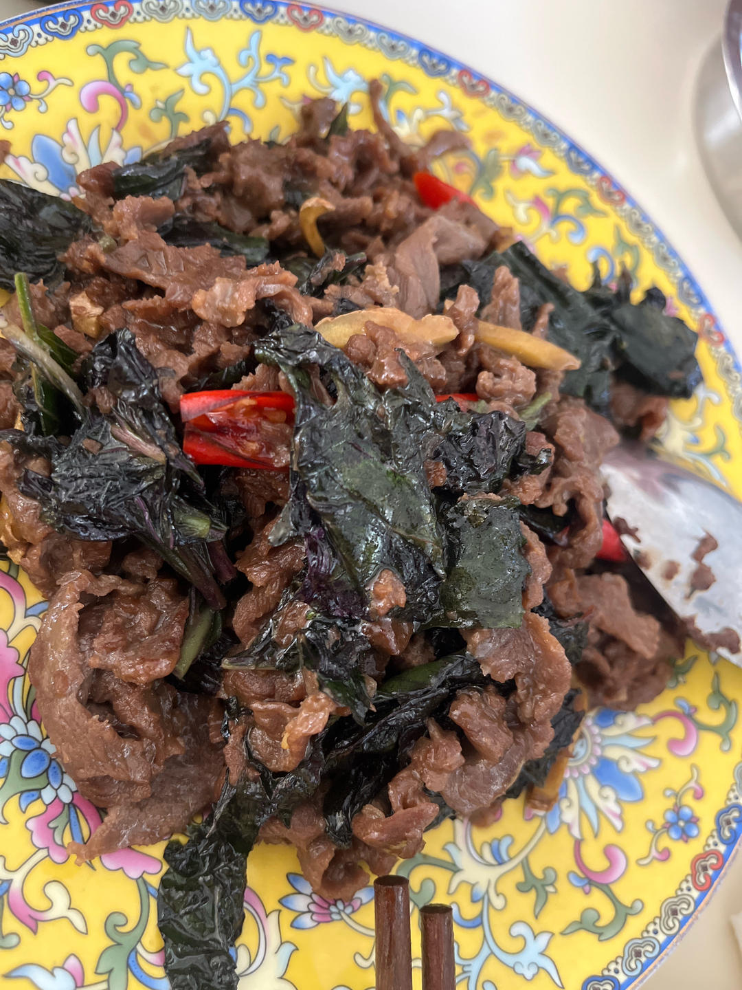 紫苏炒牛肉