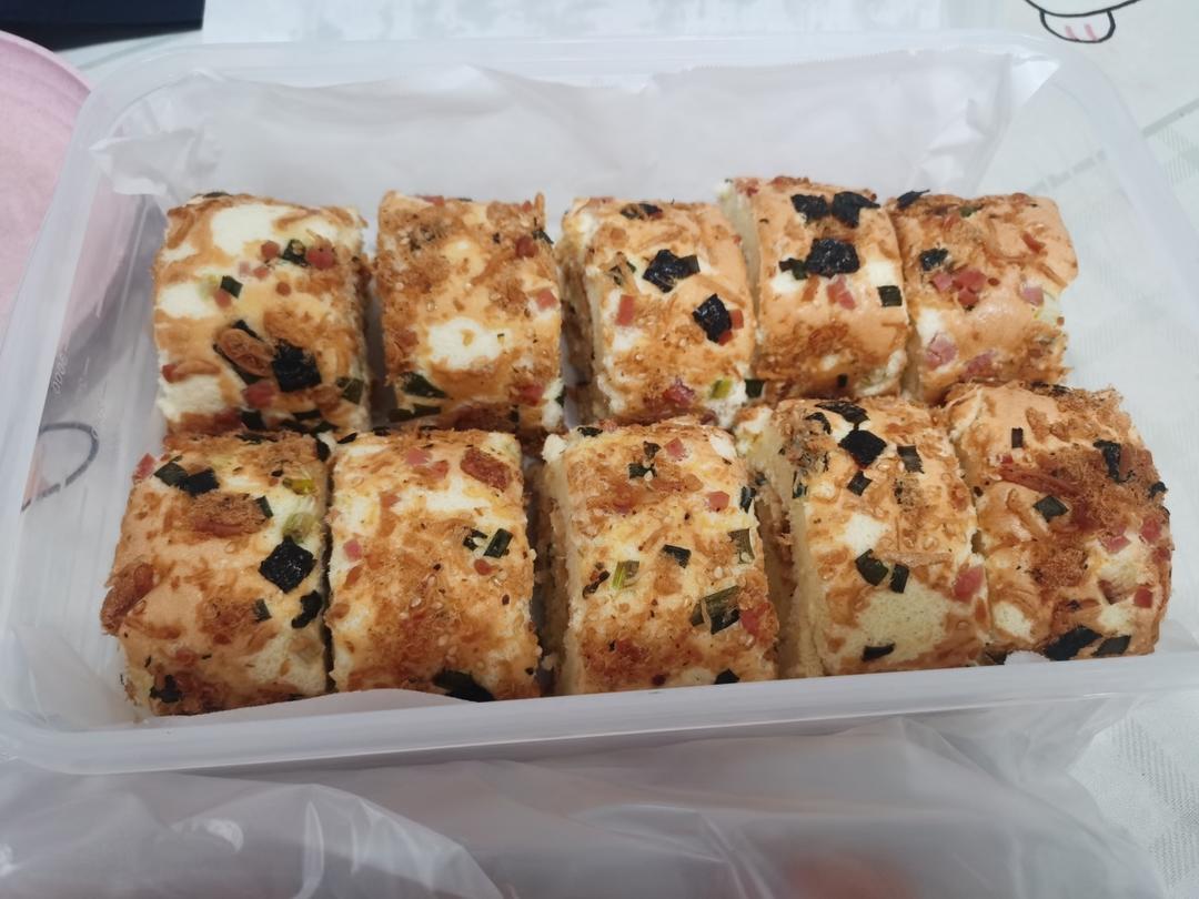 不用卷的肉松蛋糕～