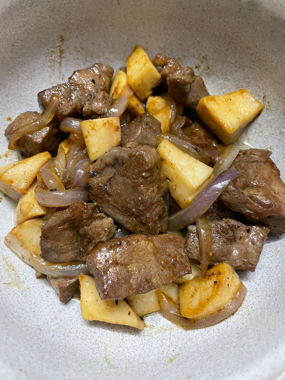 黑椒杏鲍菇牛肉粒