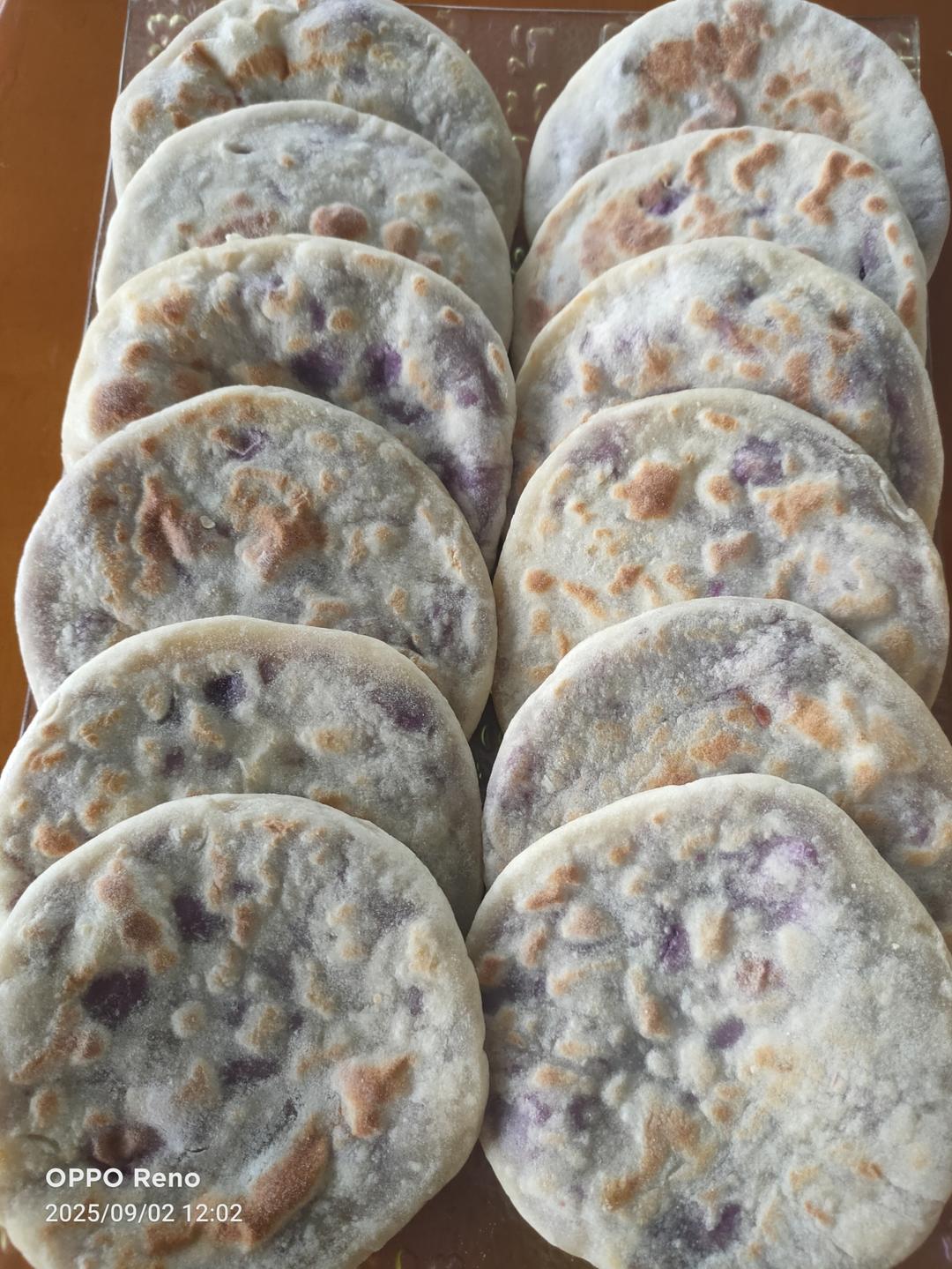 水烫面紫薯饼