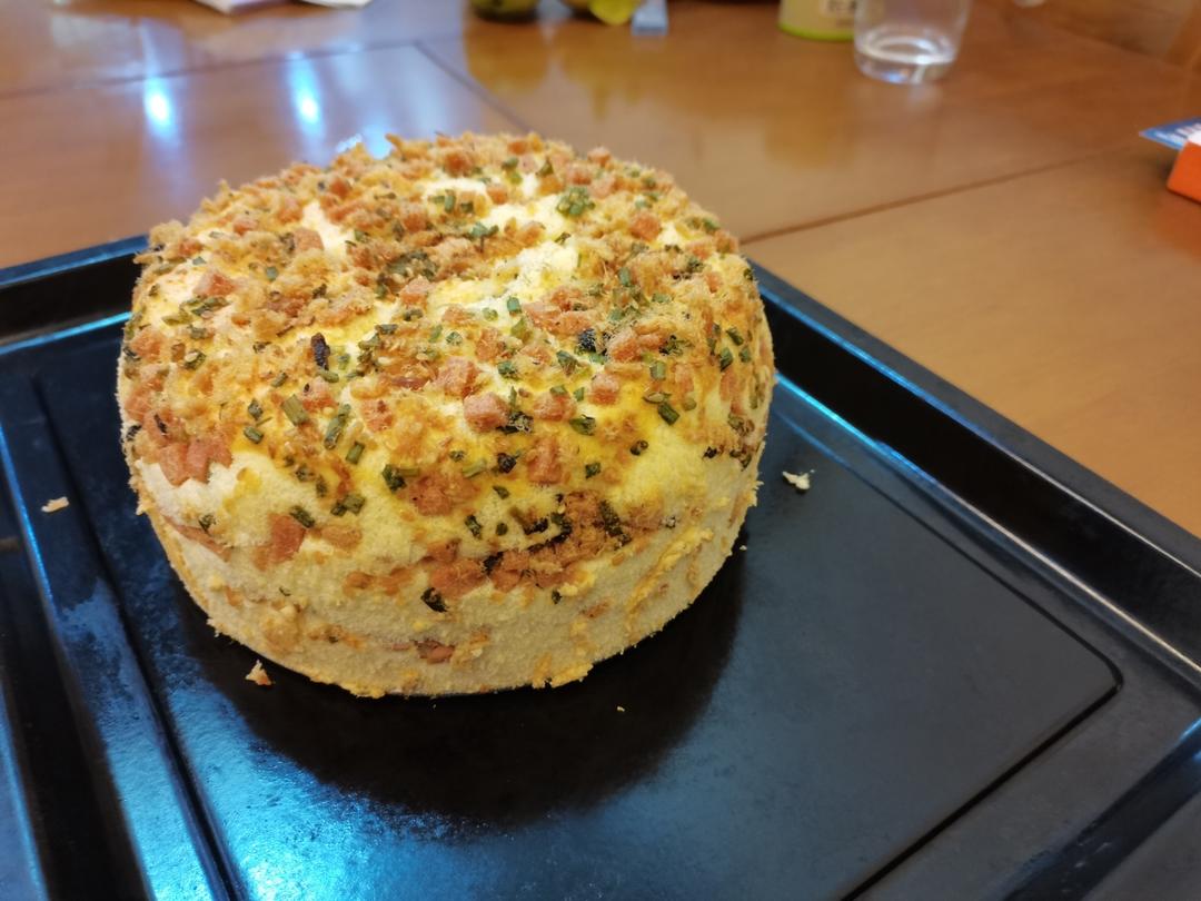 香葱肉松戚风蛋糕6寸