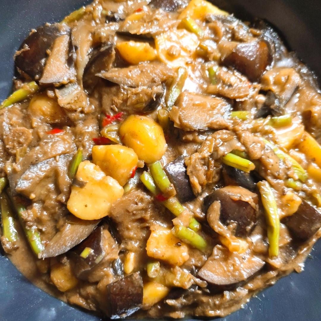 豆角烧土豆茄子