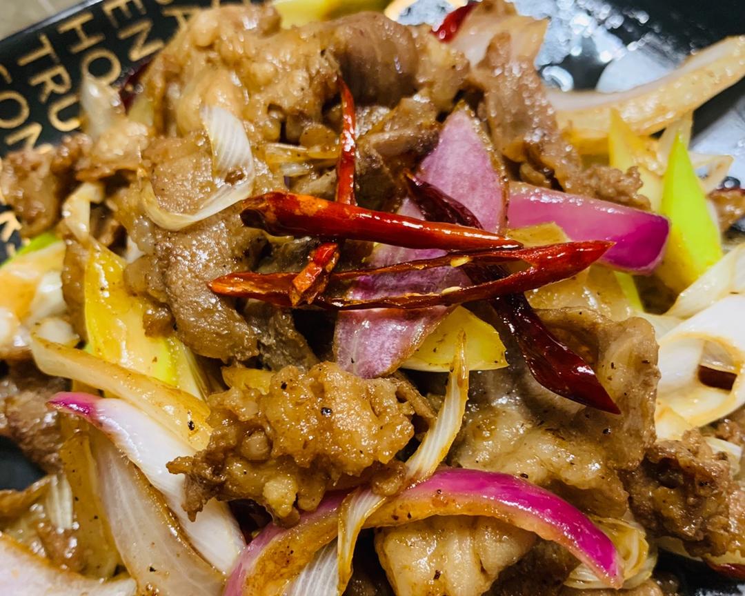 快手菜丨双葱肥牛的做法