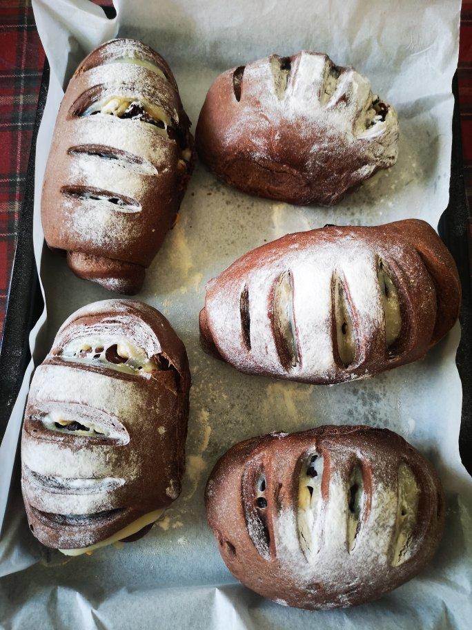 超级好吃简单好做的可可麻薯软欧面包