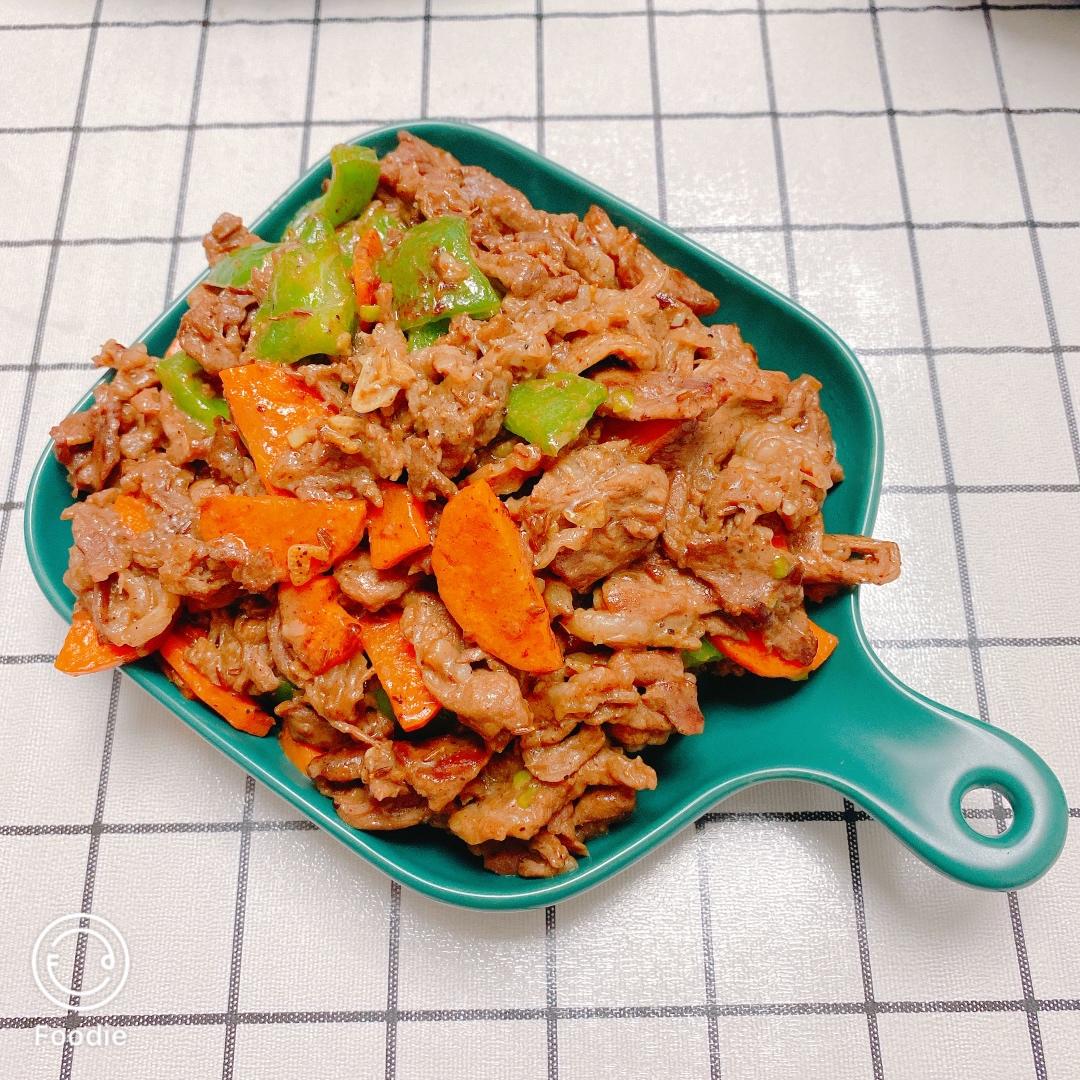 孜然大葱炒牛肉