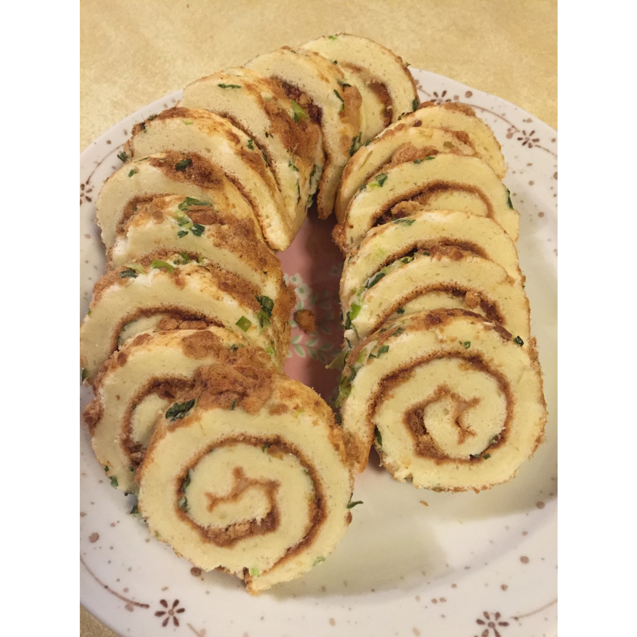 香葱肉松蛋糕卷