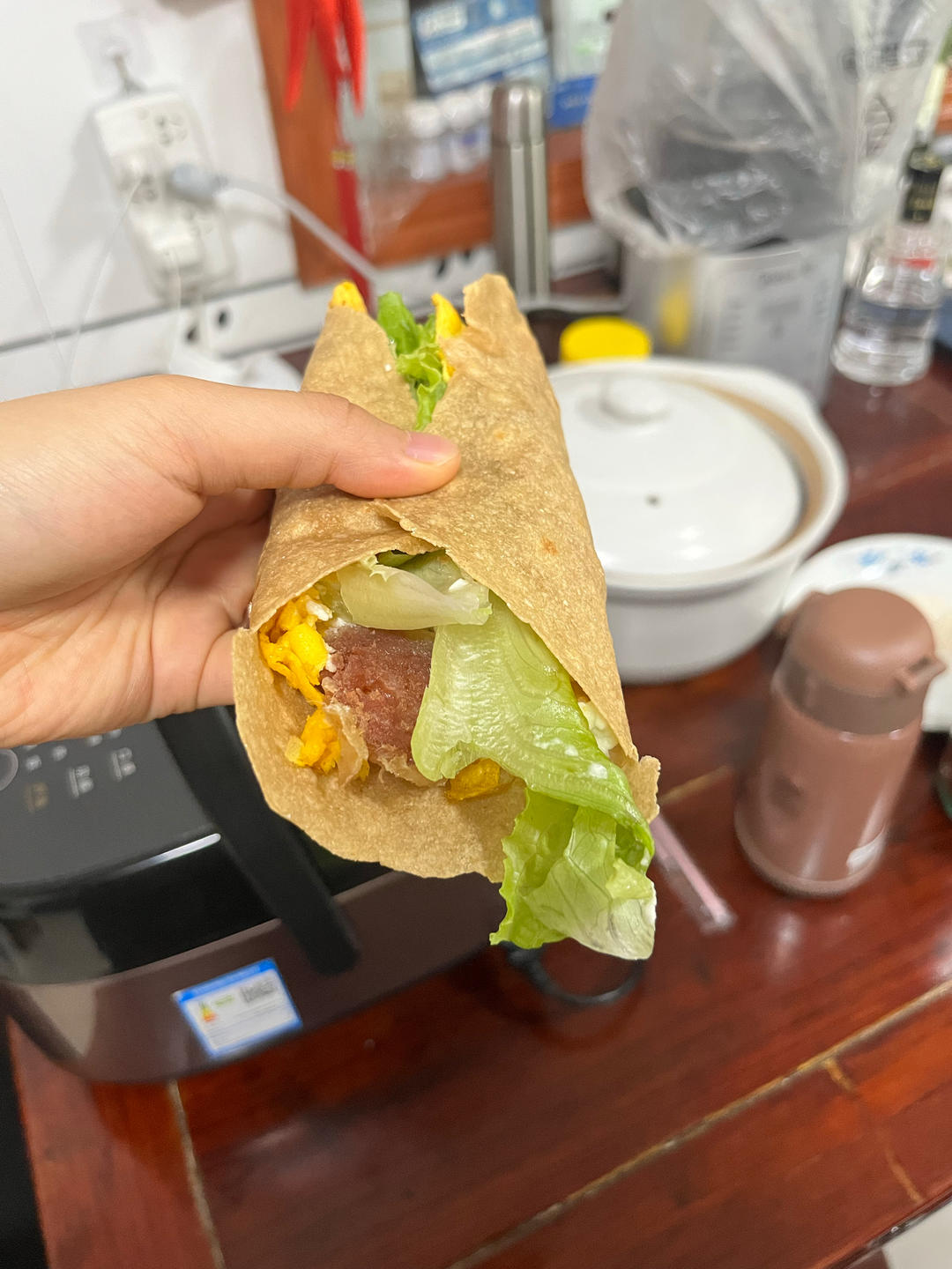 减脂期自制100%全麦卷饼