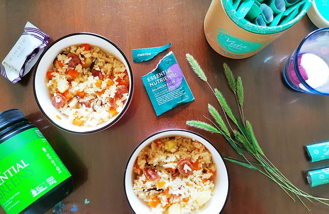 椰香香菇腊肠焖饭