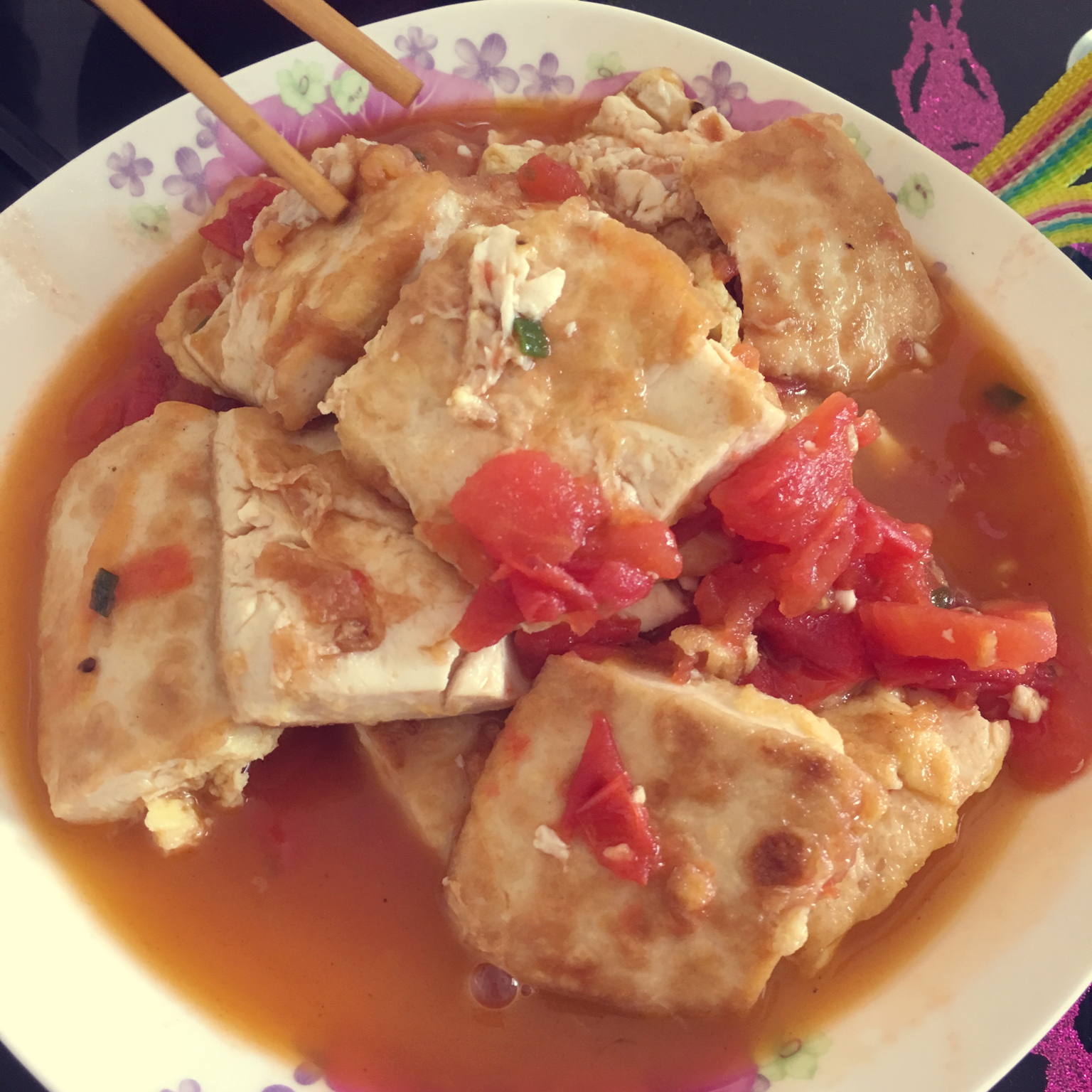 西红柿烧豆腐
