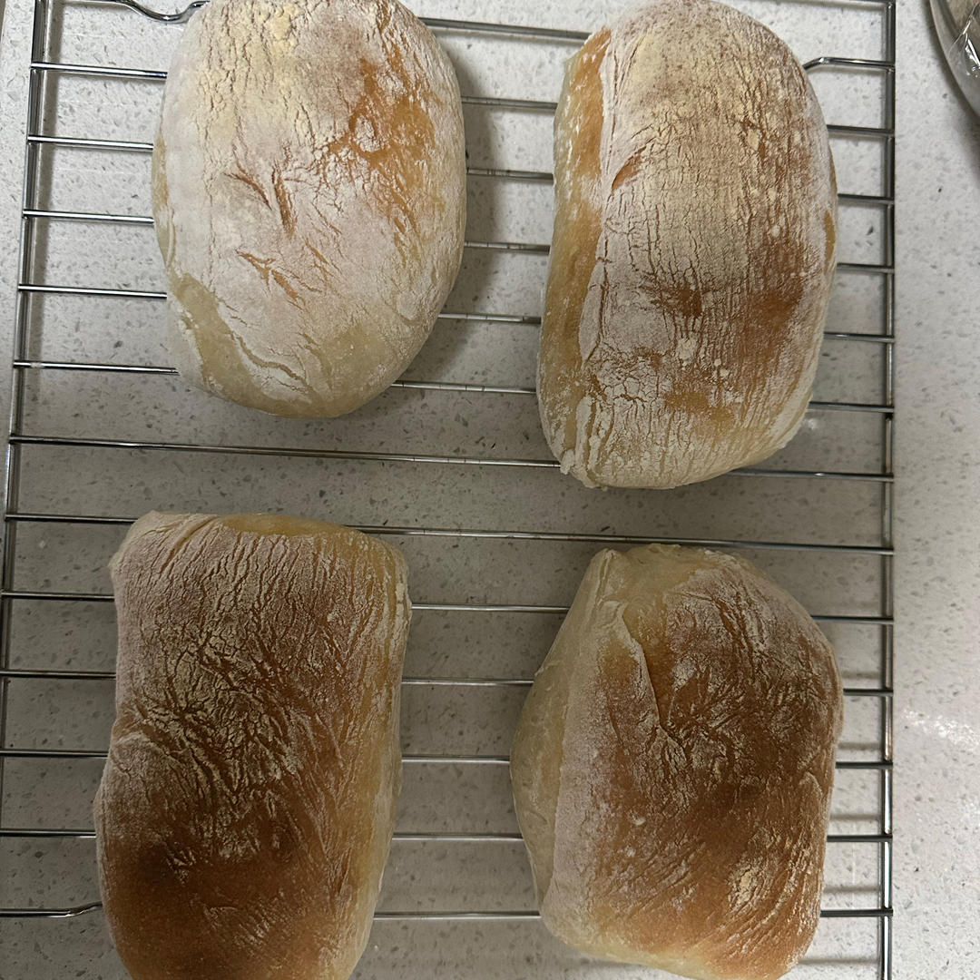 意大利恰巴塔初体验｜无糖少油面包｜波兰种｜大水量