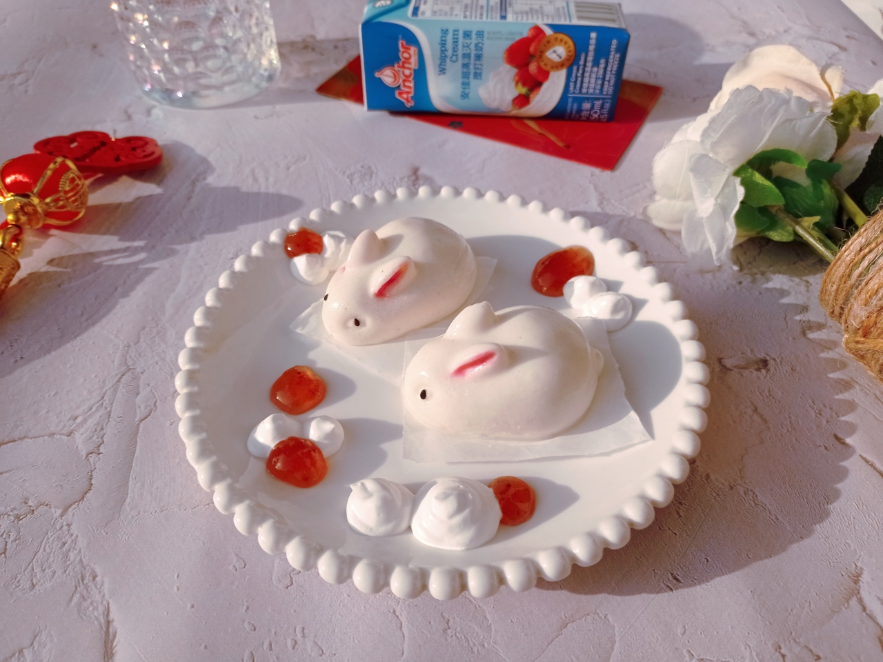 白凉粉版的小兔子奶冻的做法