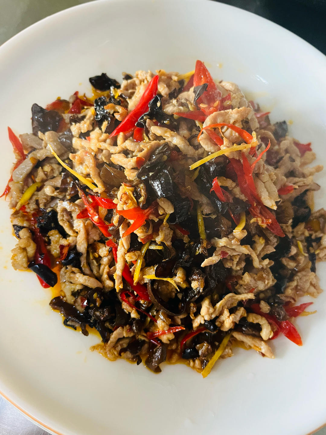 泡椒木耳炒肉丝