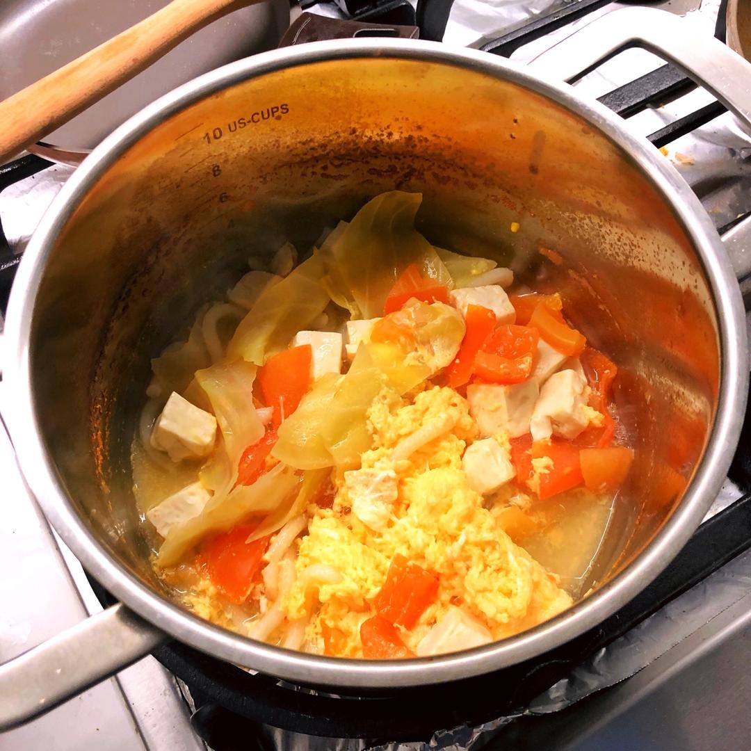 西红柿鸡蛋乌冬面
