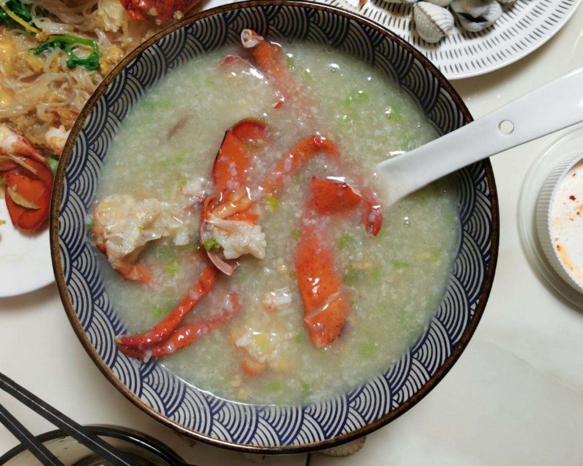清蒸波龙+龙虾粥的做法 步骤6
