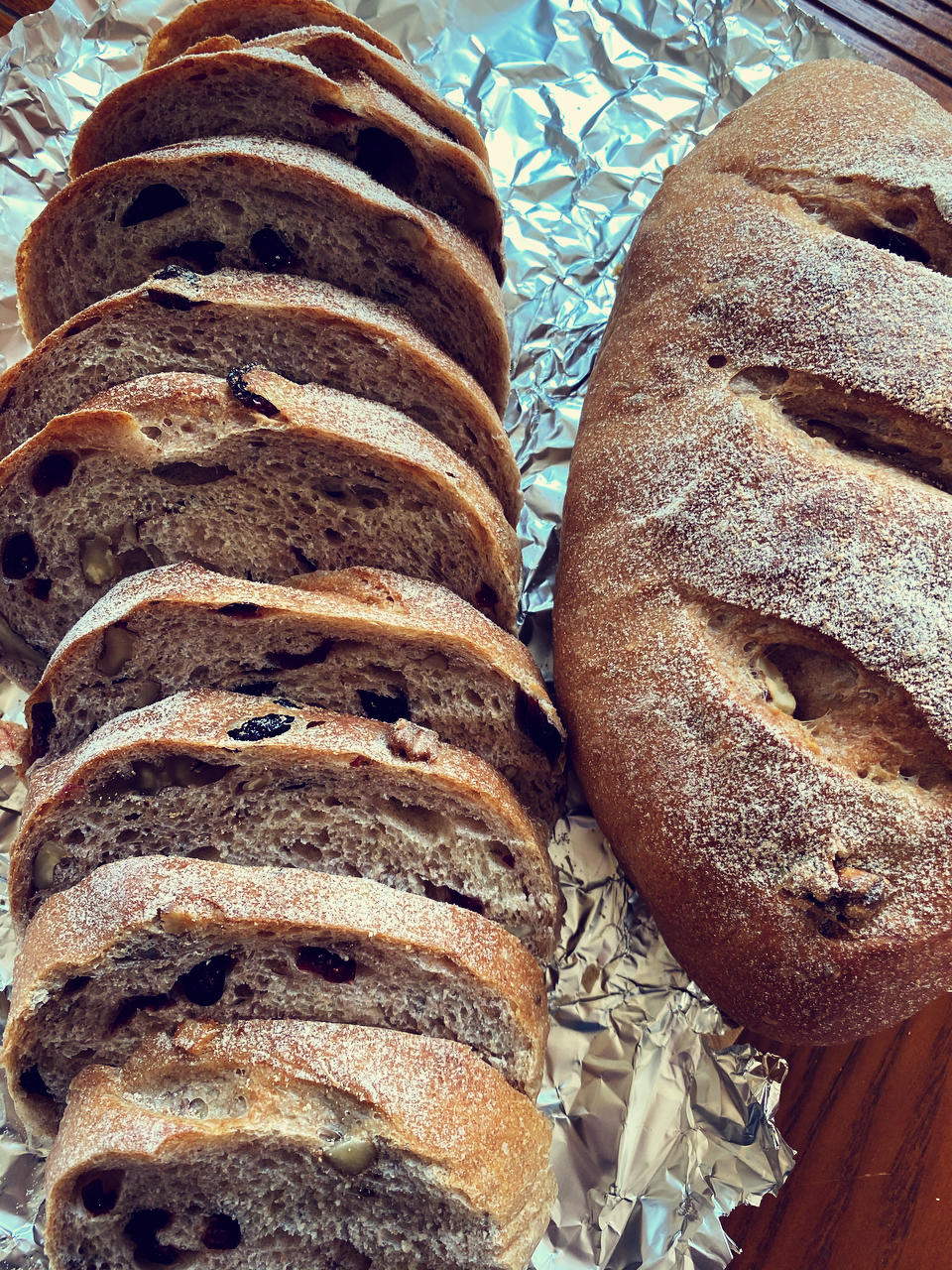 全麦蔓越莓核桃软欧包