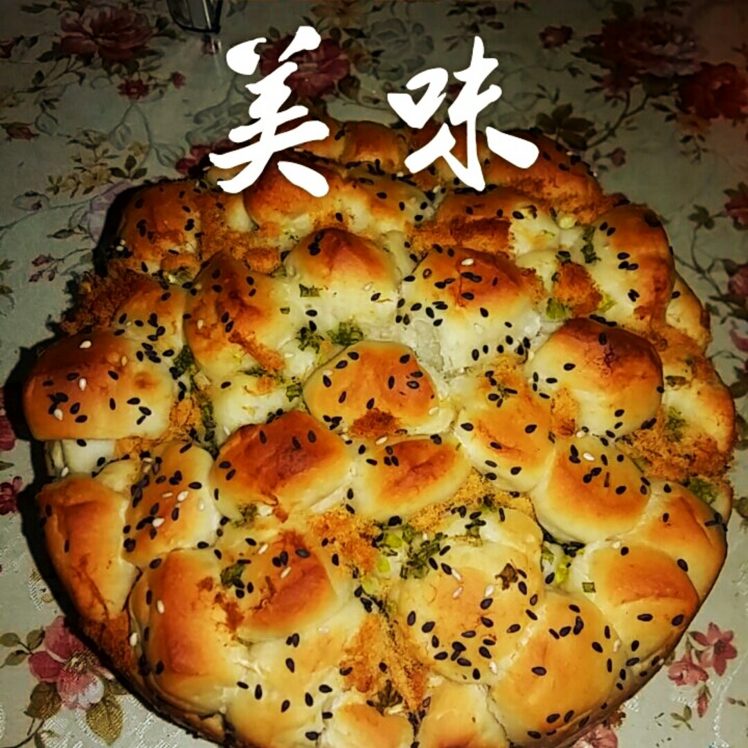 香葱肉松手撕面包