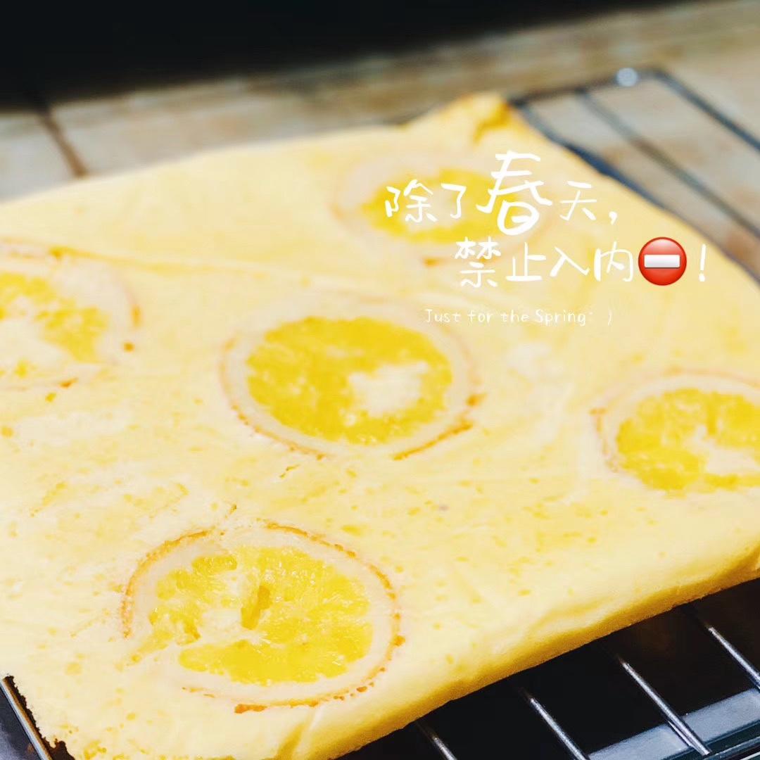 视觉系~~【橙子片蛋糕卷】
