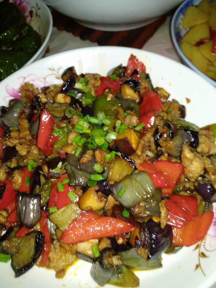 红烧肉沫茄子