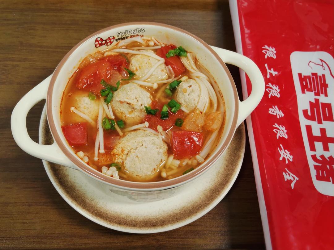 番茄浓汤小肉圆（土猪瘦肉版）