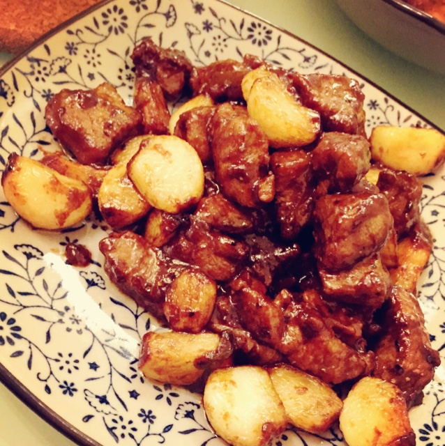 黑蒜子牛肉粒