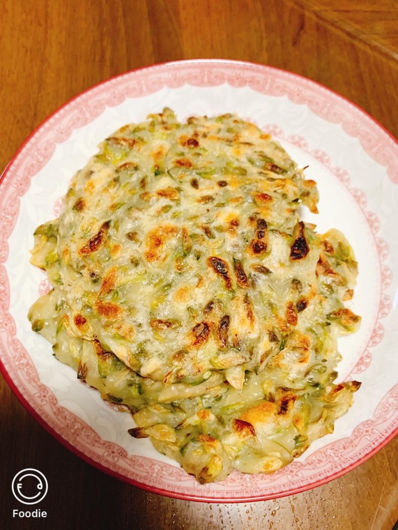 少面粉少盐的槐花饼