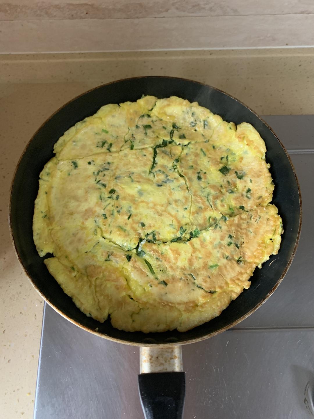 麦吉生酮-黑麦鸡蛋菠菜饼的做法