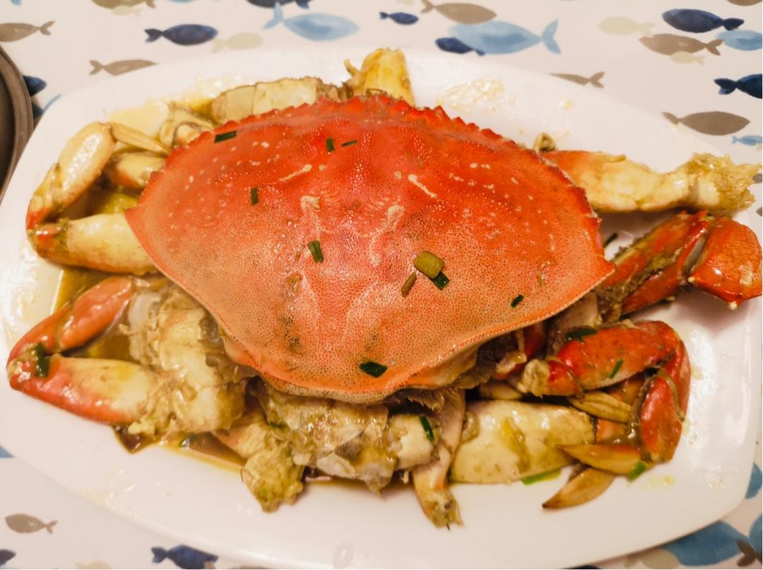 叶---随风飘做的香葱炒珍宝蟹