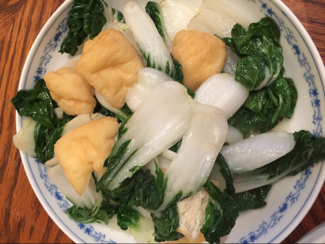 油豆腐炒小白菜