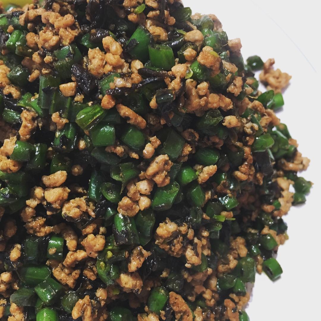干煸榄菜肉末豆角