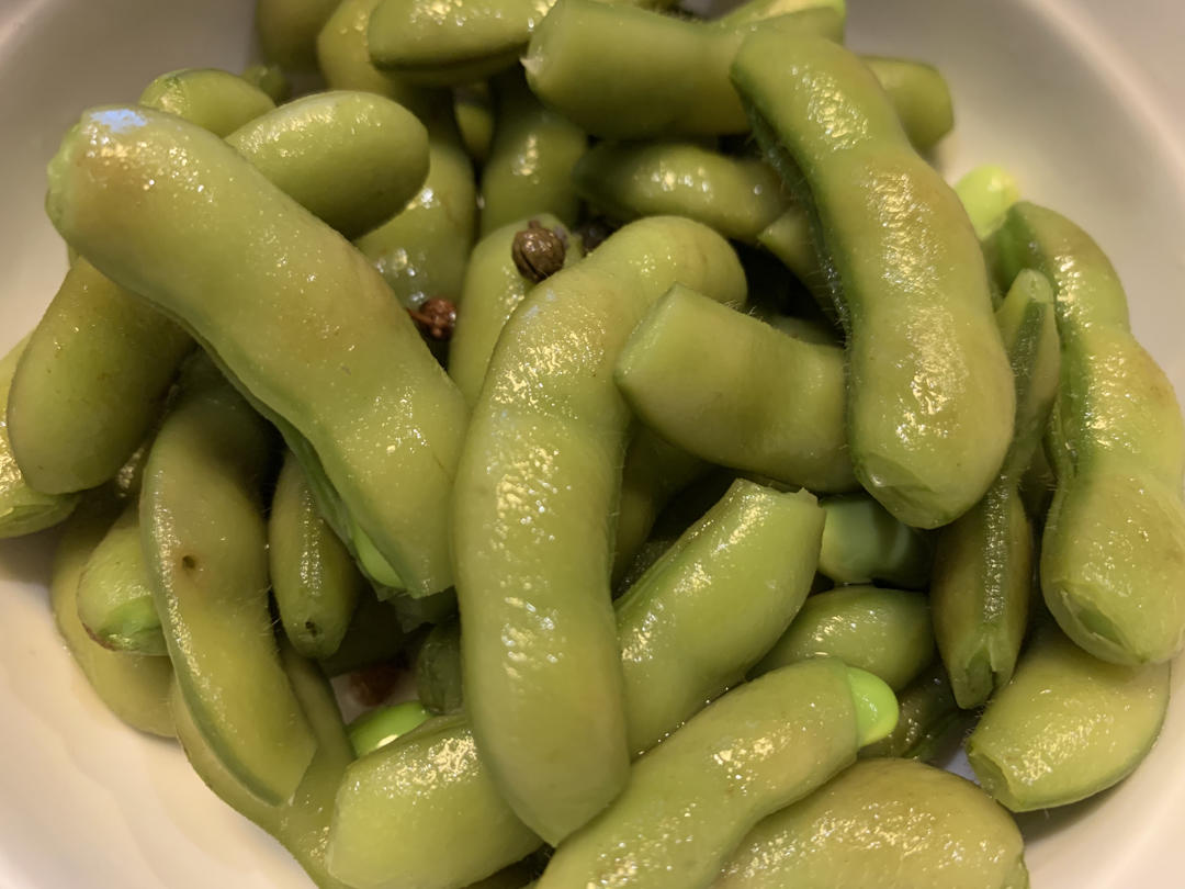 煮毛豆—不会变色版
