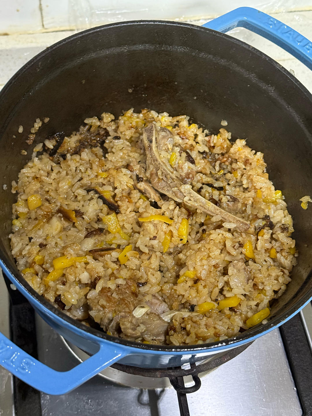 铸铁锅版羊肉手抓饭🐑。 （最简单的才最美味）