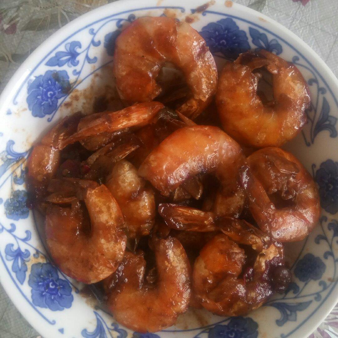 豆瓣酱炒大虾