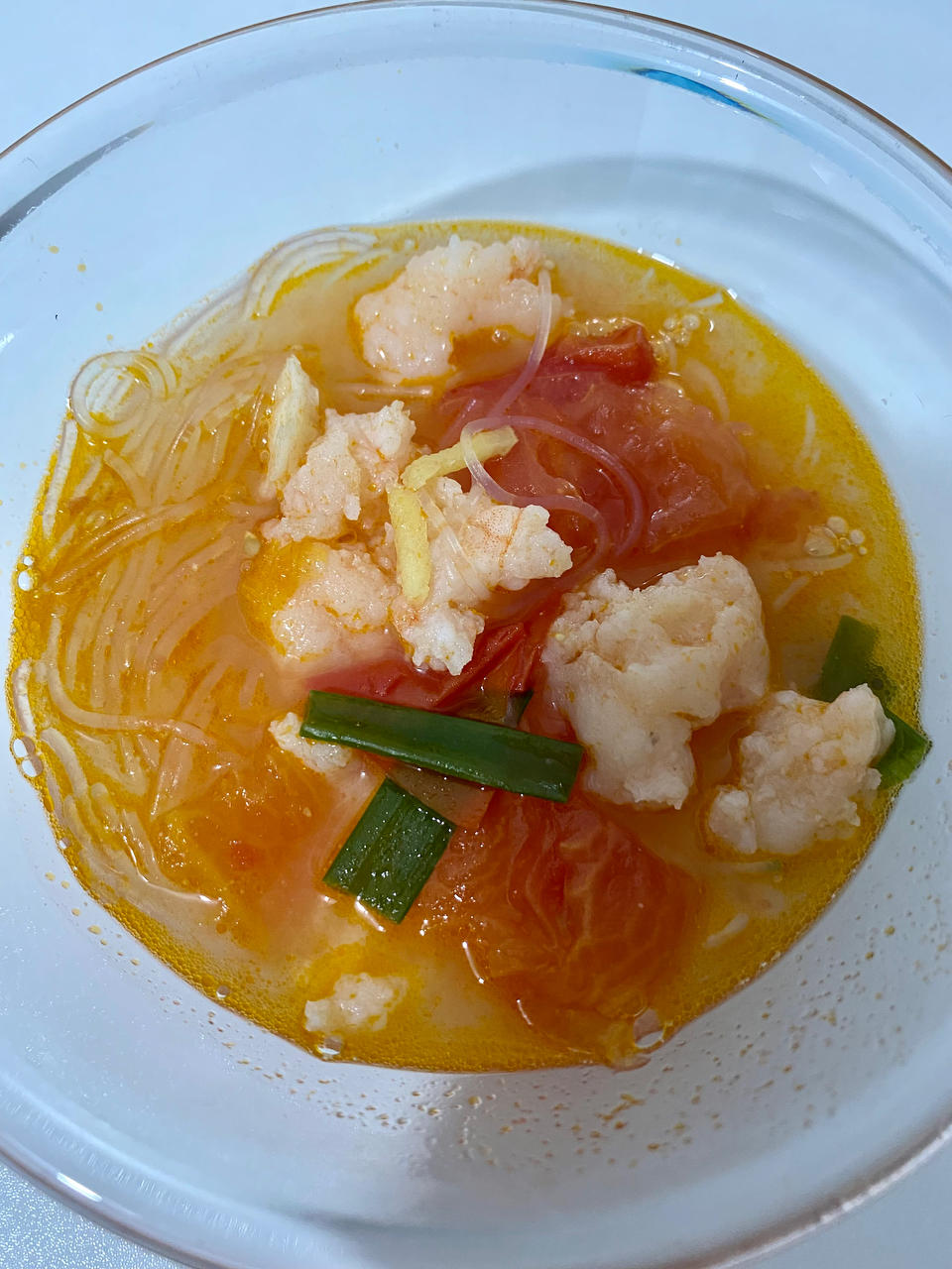 番茄虾滑粉丝煲