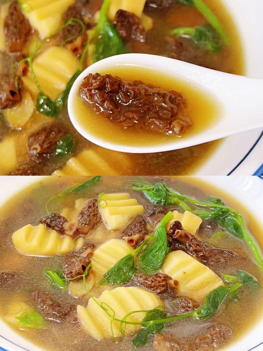 春令素鲜汤(羊肚菌+山药)瘦身减脂