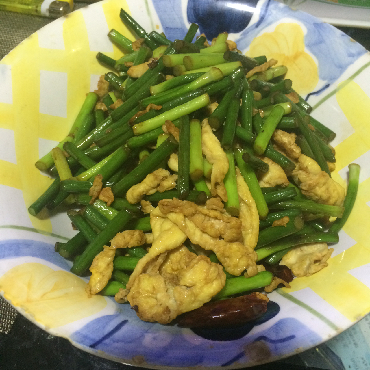 蒜薹炒鸡蛋