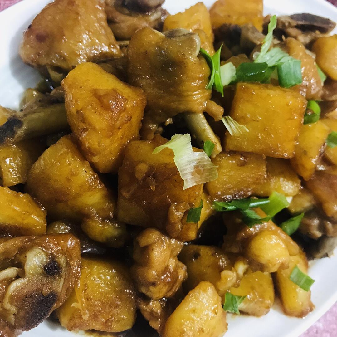 土豆焖鸡腿