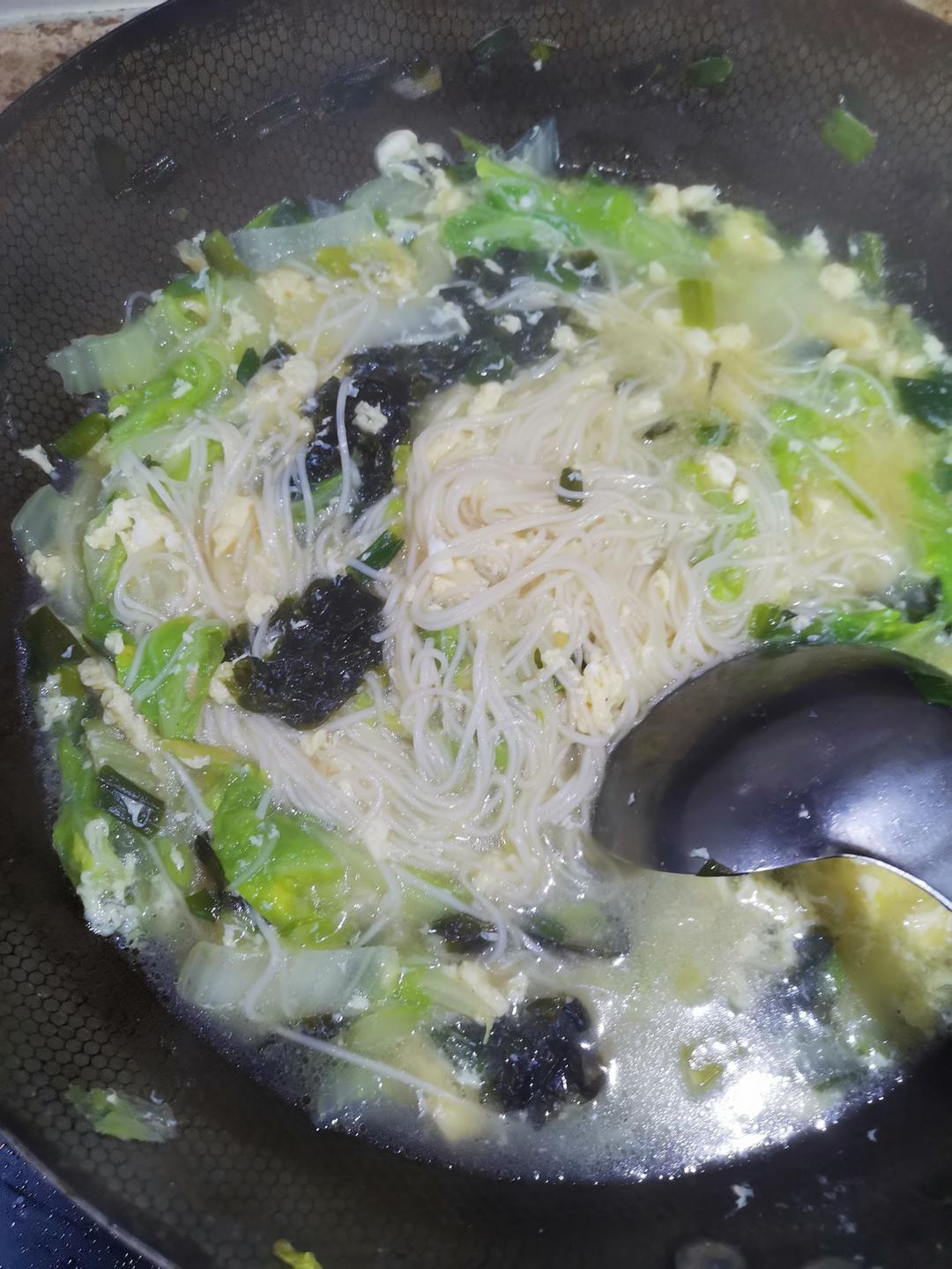 白菜鸡蛋面