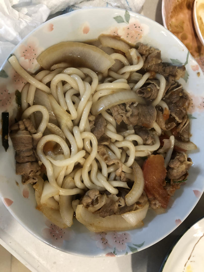 日式寿喜番茄肥牛乌冬面