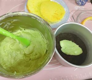枺翠绿奶酪蛋糕           (枺茶雪糕蛋糕的味道)的做法 步骤8