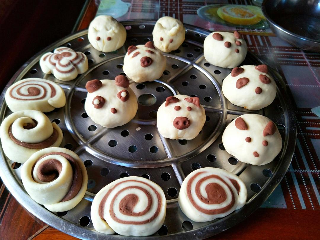 可爱的小猪豆沙包