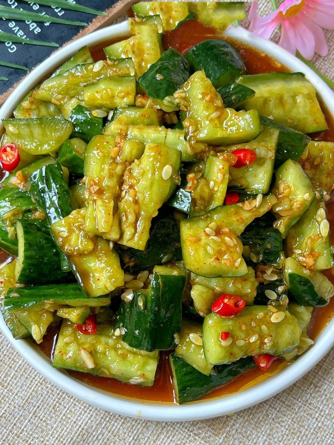 🌈酸酸辣辣巨开胃～超过瘾的凉拌黄瓜