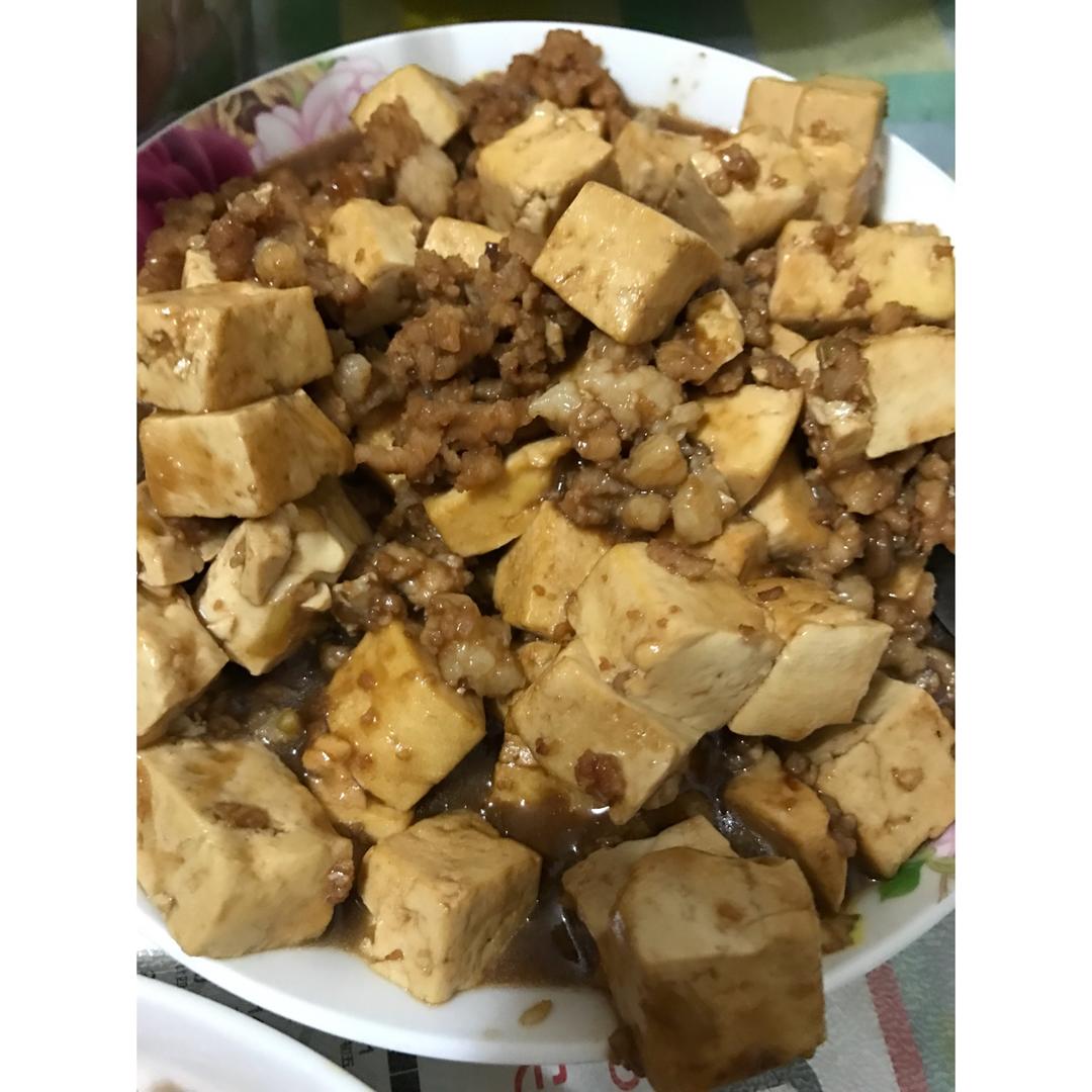 家常红烧肉末豆腐