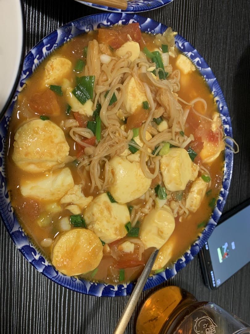 金针菇烧日本豆腐