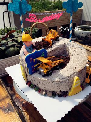 工程车生日蛋糕的做法 步骤30