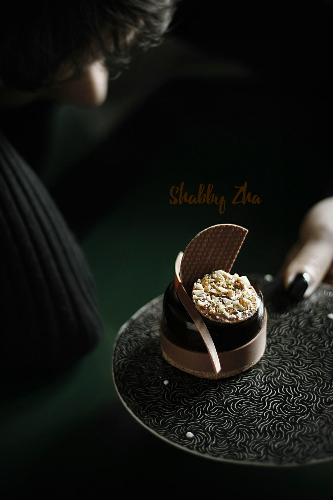 焦糖核桃咖啡慕斯蛋糕